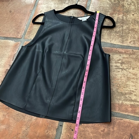 H&M Size Small Black Faux Leather Tank Top - Picture 5 of 12